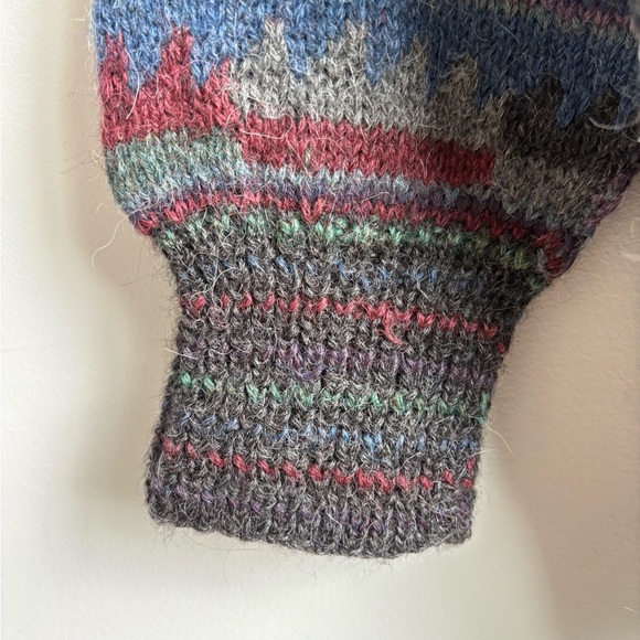 Pavo Real Hand Knit in Peru 100% Pure Alpaca Wool Sweater XL - Picture 4 of 5